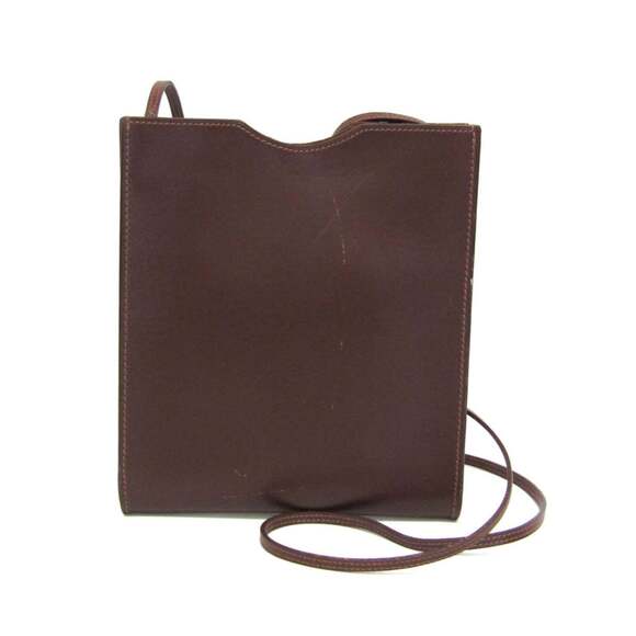 Hermes Onimaitou MenWomen Box Calf Leather Shoulder Bag Brown